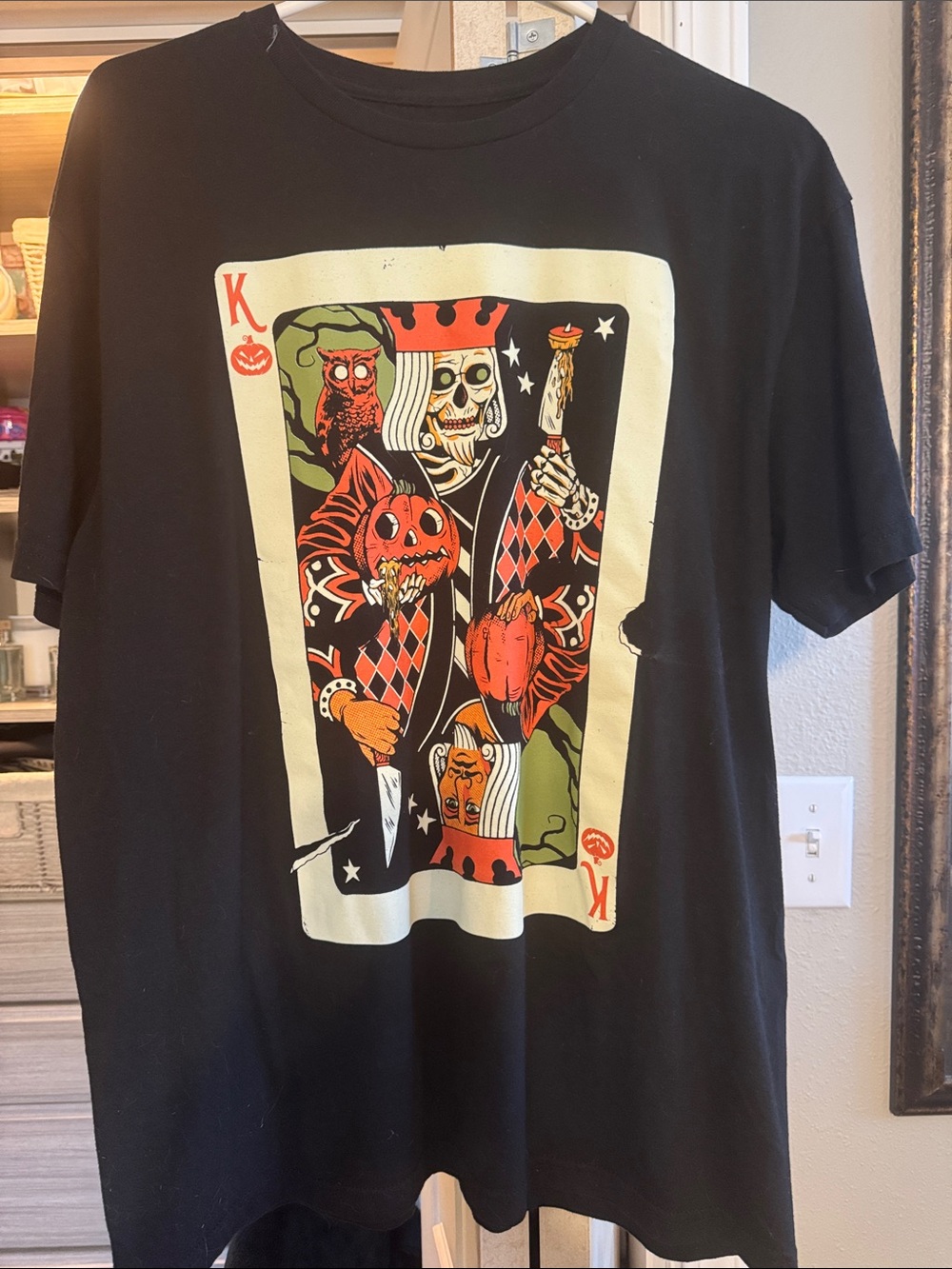 Black Halloween King Graphic Tee - Men